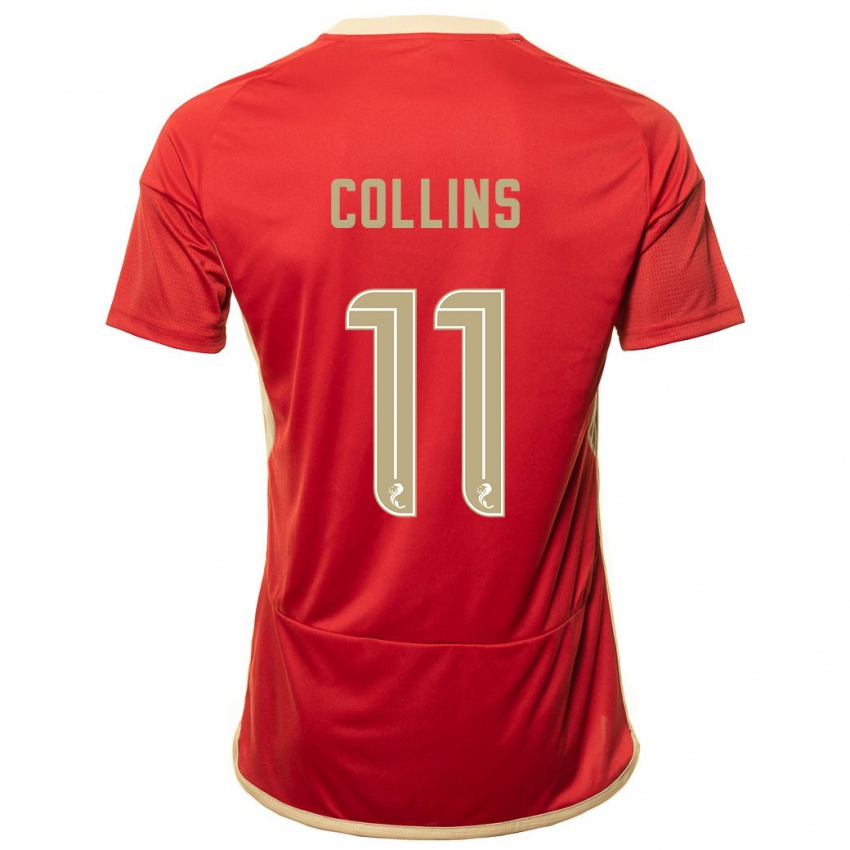 Gyermek Bailley Collins #11 Piros Hazai Jersey 2023/24 Mez Póló Ing