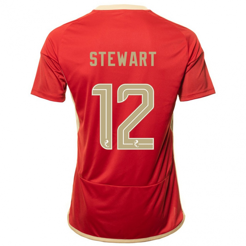 Gyermek Hannah Stewart #12 Piros Hazai Jersey 2023/24 Mez Póló Ing