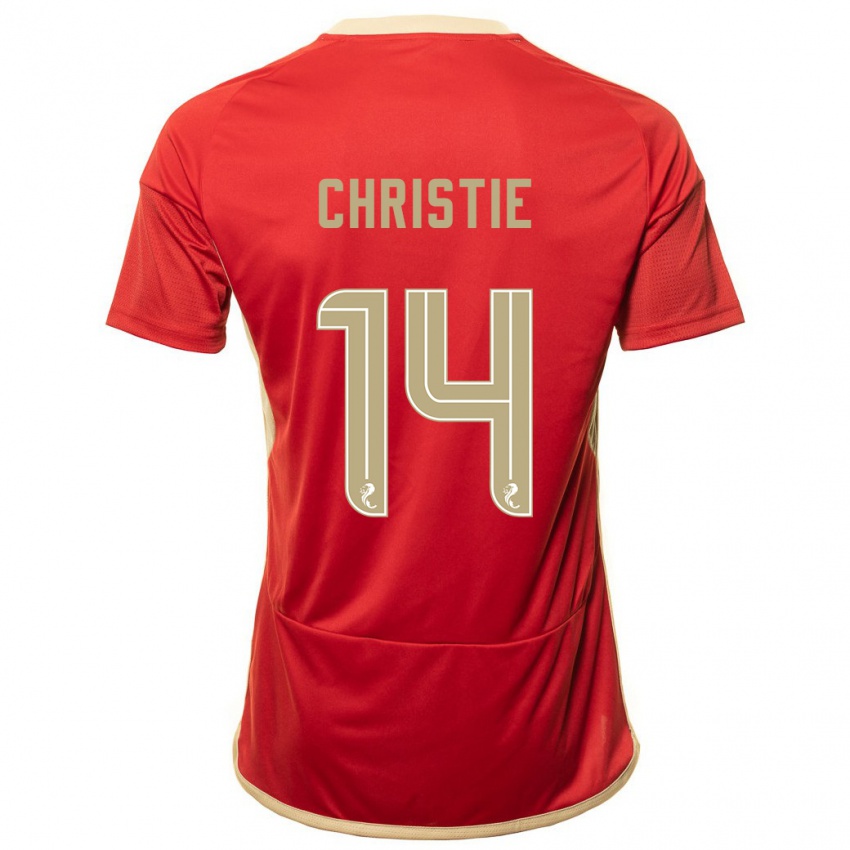 Gyermek Mya Christie #14 Piros Hazai Jersey 2023/24 Mez Póló Ing