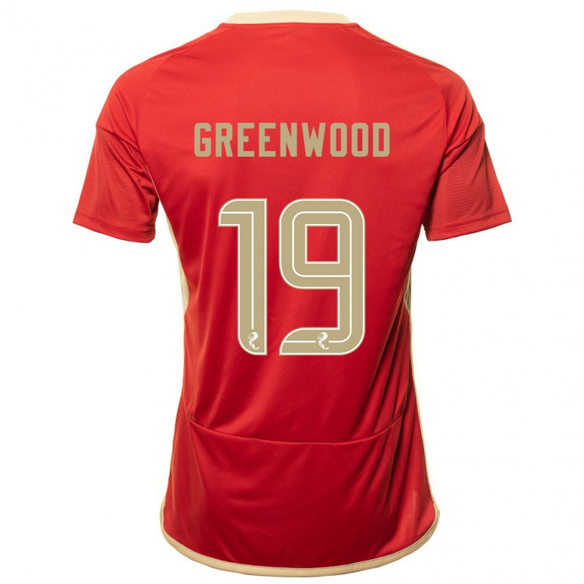 Gyermek Brodie Greenwood #19 Piros Hazai Jersey 2023/24 Mez Póló Ing