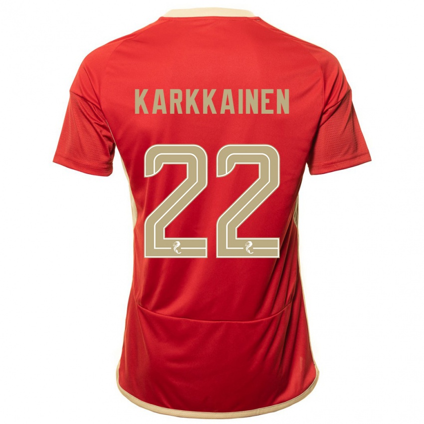 Gyermek Elena Kärkkäinen #22 Piros Hazai Jersey 2023/24 Mez Póló Ing