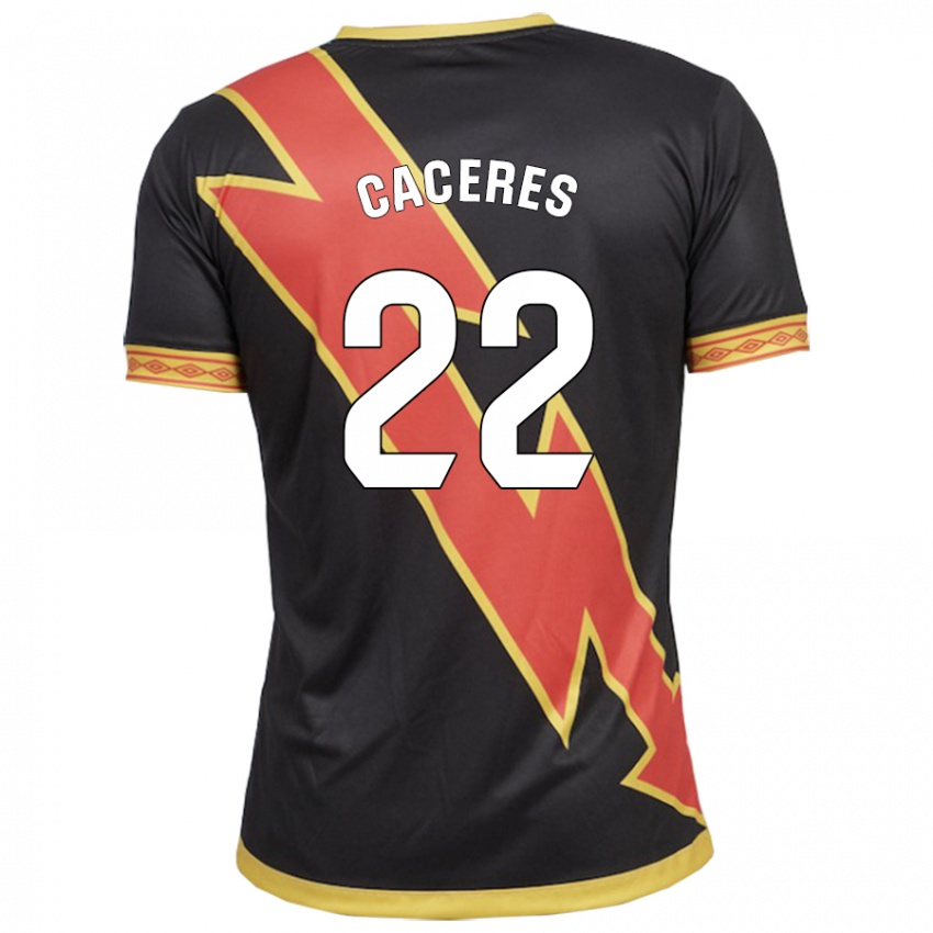 Gyermek Daniel Cáceres #22 Fekete Idegenbeli Jersey 2023/24 Mez Póló Ing