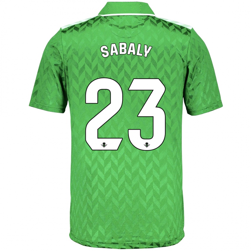 Gyermek Youssouf Sabaly #23 Zöld Idegenbeli Jersey 2023/24 Mez Póló Ing