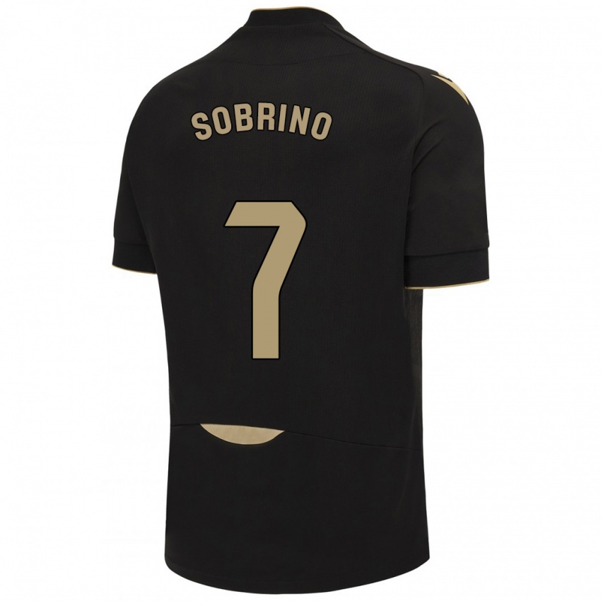 Gyermek Ruben Sobrino #7 Fekete Idegenbeli Jersey 2023/24 Mez Póló Ing