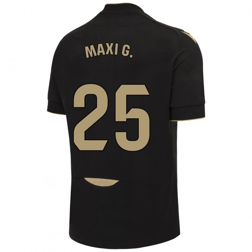 Gyermek Maxi Gómez #25 Fekete Idegenbeli Jersey 2023/24 Mez Póló Ing