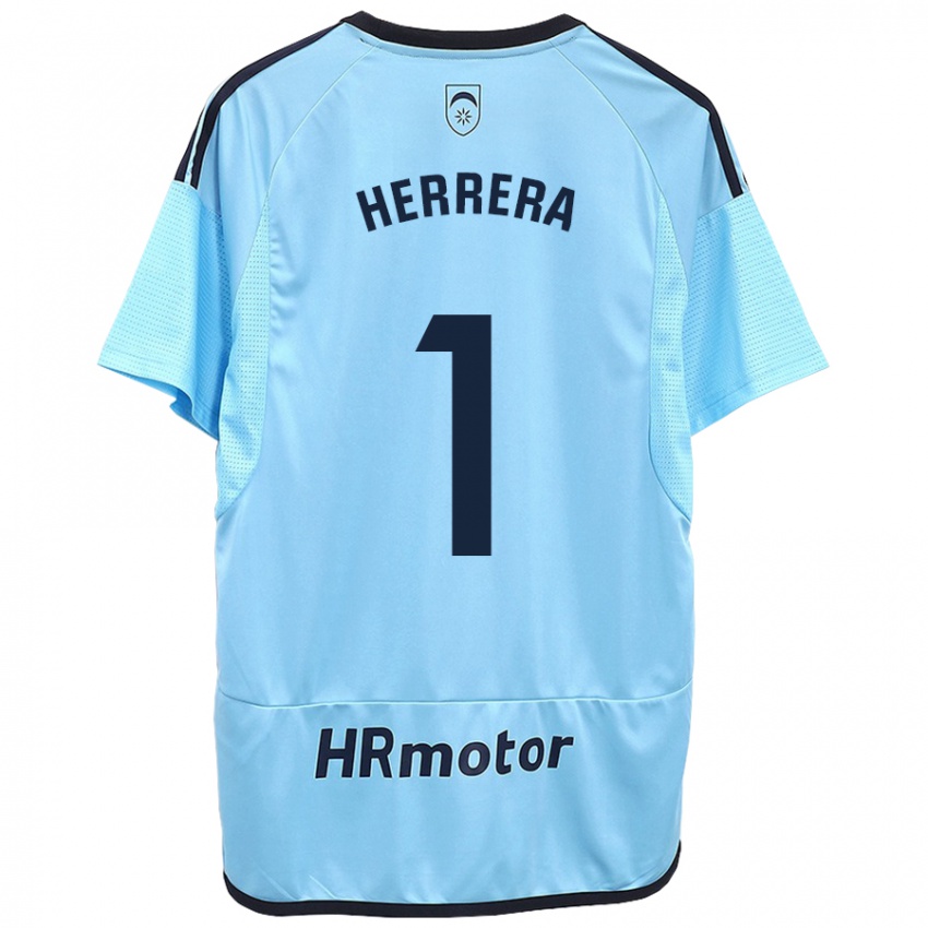 Gyermek Sergio Herrera #1 Kék Idegenbeli Jersey 2023/24 Mez Póló Ing