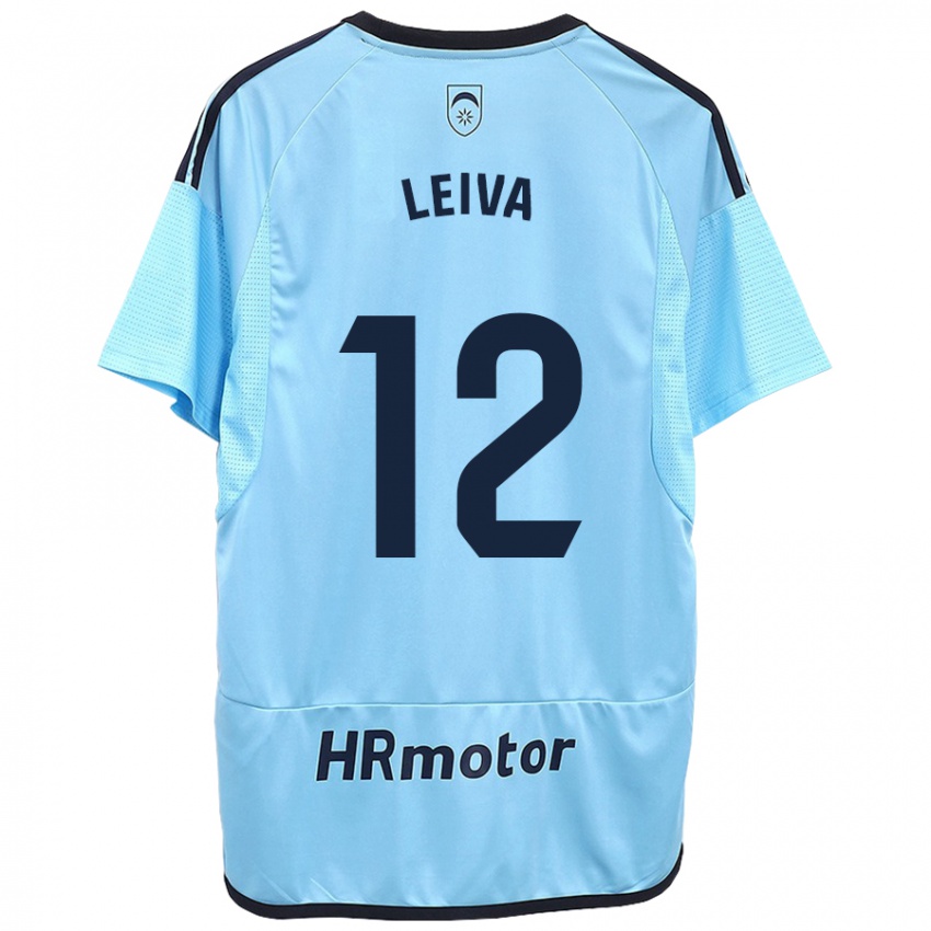 Gyermek Álvaro Leiva #12 Kék Idegenbeli Jersey 2023/24 Mez Póló Ing