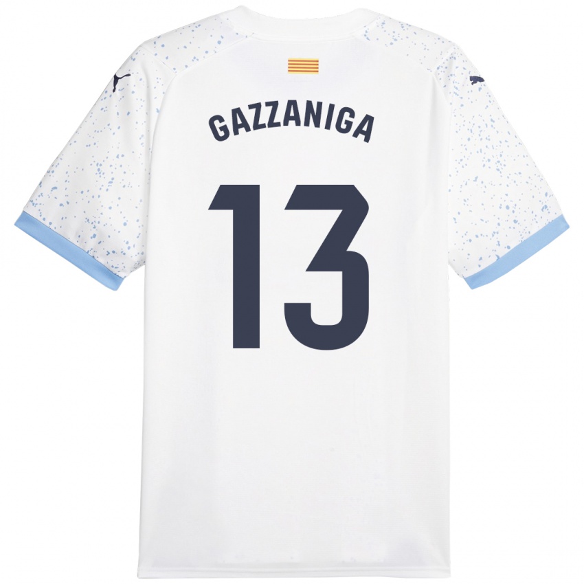 Gyermek Paulo Gazzaniga #13 Fehér Idegenbeli Jersey 2023/24 Mez Póló Ing