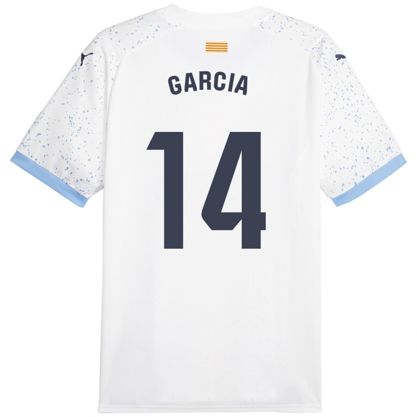 Gyermek Aleix García #14 Fehér Idegenbeli Jersey 2023/24 Mez Póló Ing