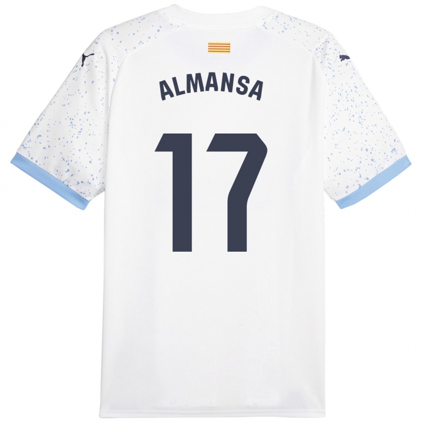 Gyermek Alex Almansa #17 Fehér Idegenbeli Jersey 2023/24 Mez Póló Ing