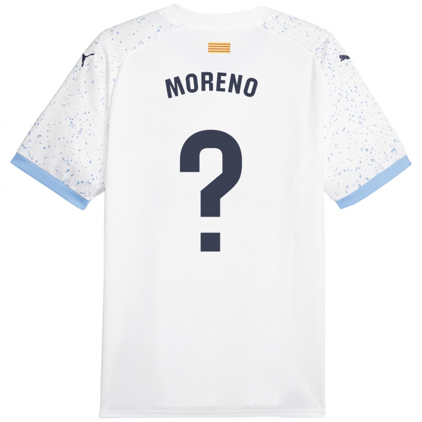 Gyermek Gerard Moreno #0 Fehér Idegenbeli Jersey 2023/24 Mez Póló Ing