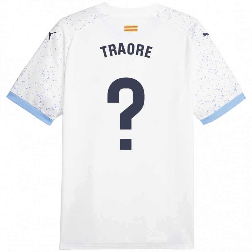 Gyermek Solo Traoré #0 Fehér Idegenbeli Jersey 2023/24 Mez Póló Ing