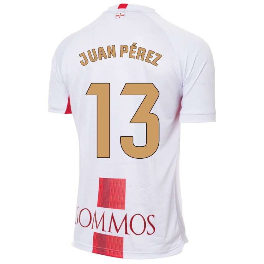 Gyermek Juan Pérez #13 Fehér Idegenbeli Jersey 2023/24 Mez Póló Ing