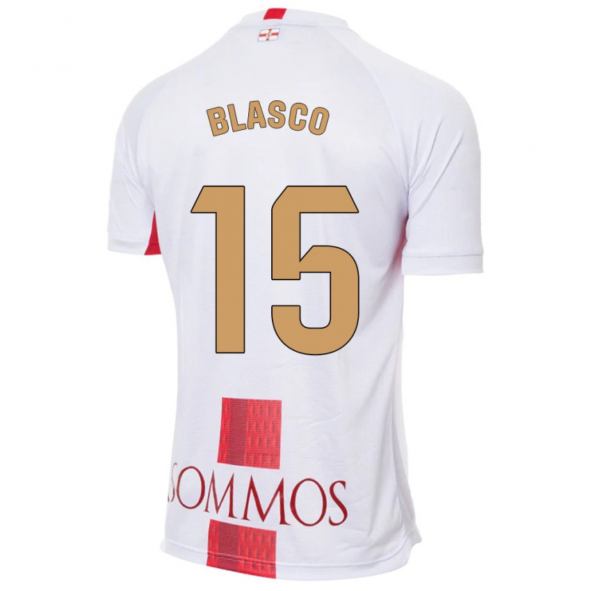 Gyermek Jérémy Blasco #15 Fehér Idegenbeli Jersey 2023/24 Mez Póló Ing