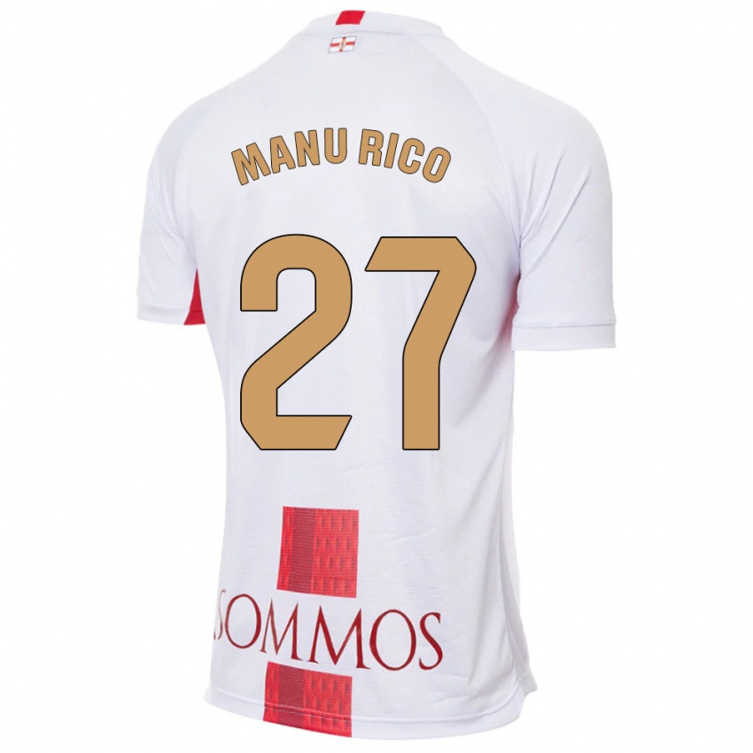 Gyermek Manu Rico #27 Fehér Idegenbeli Jersey 2023/24 Mez Póló Ing