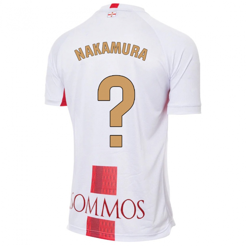 Gyermek Togo Nakamura #0 Fehér Idegenbeli Jersey 2023/24 Mez Póló Ing