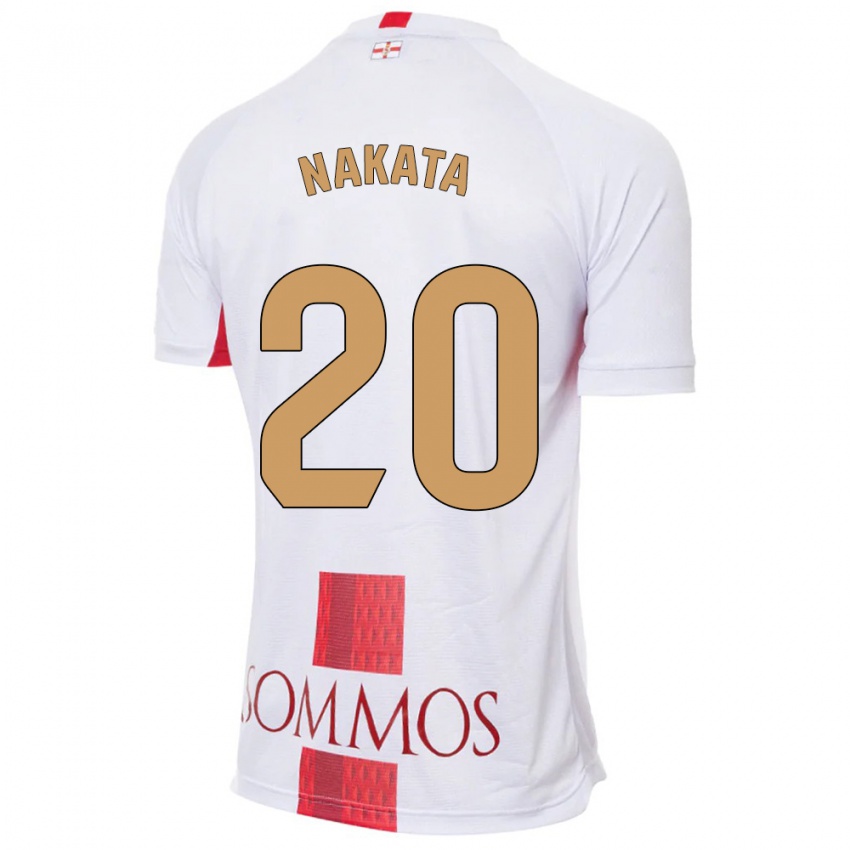 Gyermek Yuki Nakata #20 Fehér Idegenbeli Jersey 2023/24 Mez Póló Ing