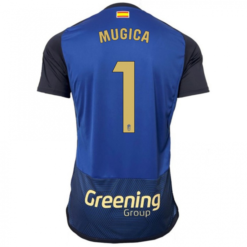 Gyermek Juan Múgica #1 Haditengerészet Idegenbeli Jersey 2023/24 Mez Póló Ing