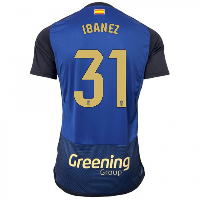 Gyermek Alba Ibáñez #31 Haditengerészet Idegenbeli Jersey 2023/24 Mez Póló Ing