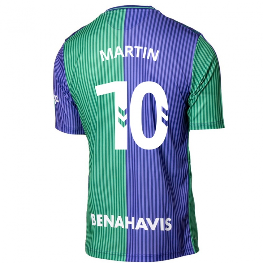 Gyermek Jesús Martín #10 Zöldes-Kék Idegenbeli Jersey 2023/24 Mez Póló Ing