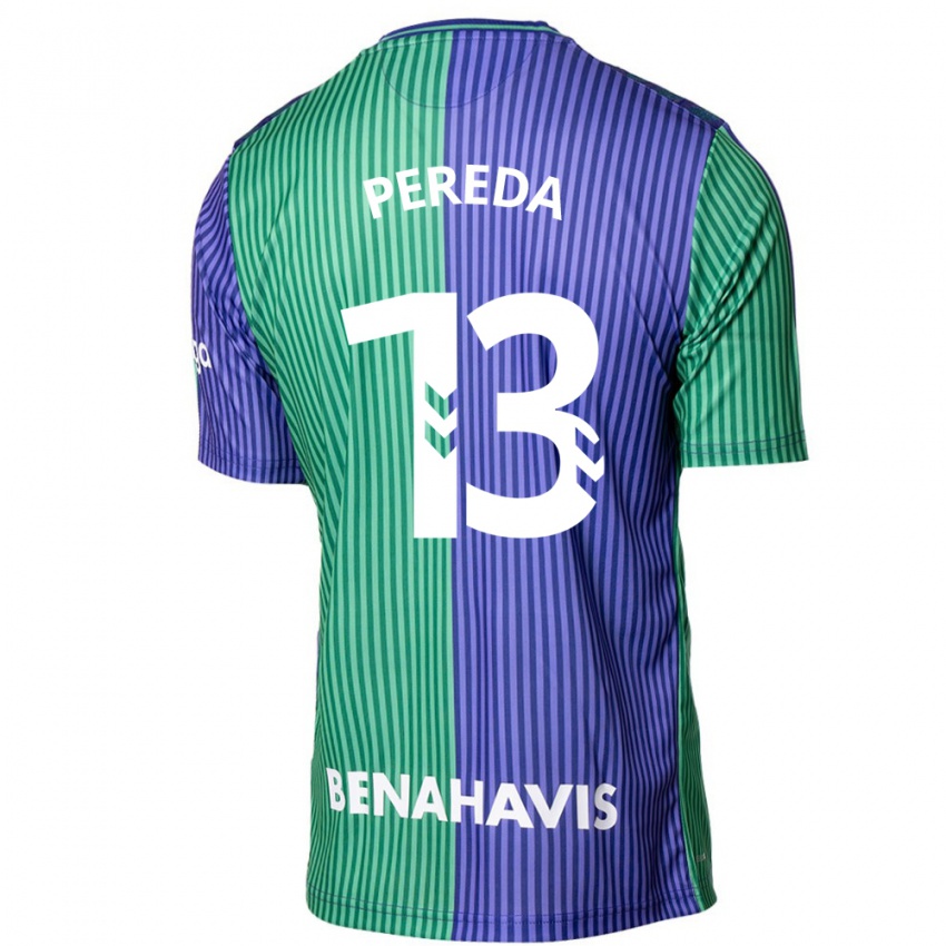 Gyermek Adrián Pereda #13 Zöldes-Kék Idegenbeli Jersey 2023/24 Mez Póló Ing