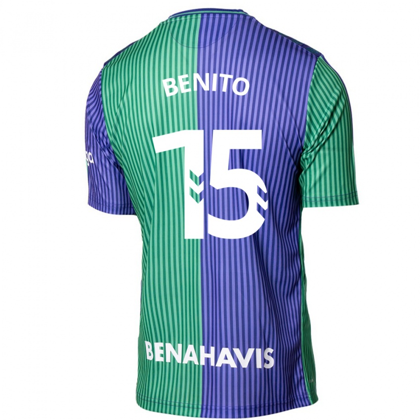 Gyermek Iván Benito #15 Zöldes-Kék Idegenbeli Jersey 2023/24 Mez Póló Ing