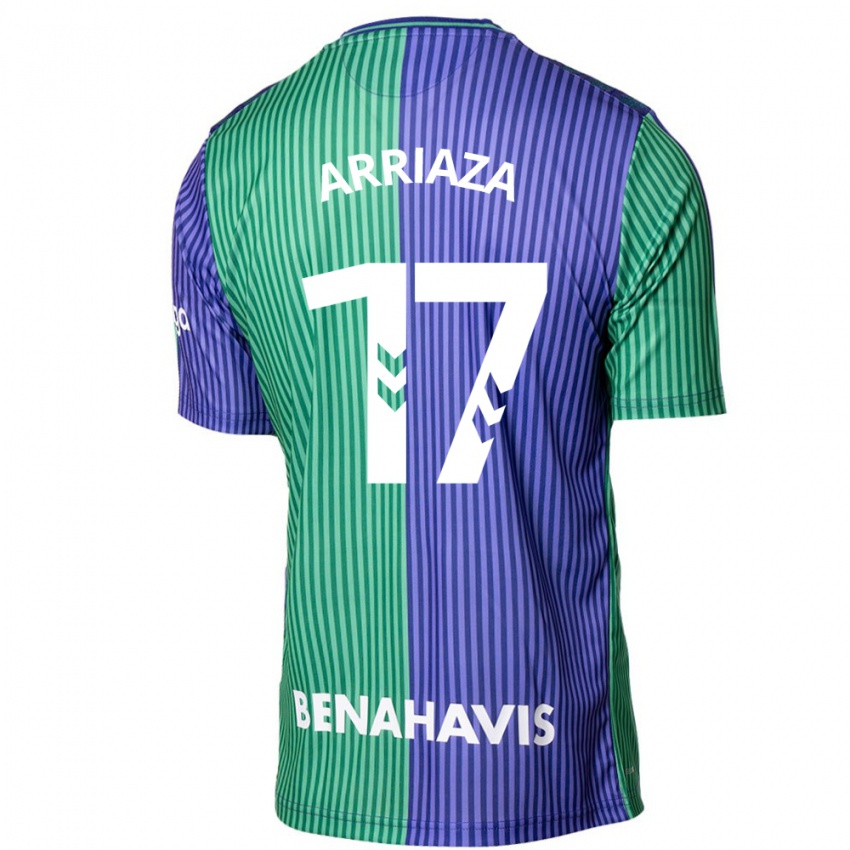 Gyermek Pablo Arriaza #17 Zöldes-Kék Idegenbeli Jersey 2023/24 Mez Póló Ing