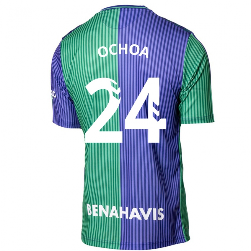 Gyermek Aarón Ochoa #24 Zöldes-Kék Idegenbeli Jersey 2023/24 Mez Póló Ing