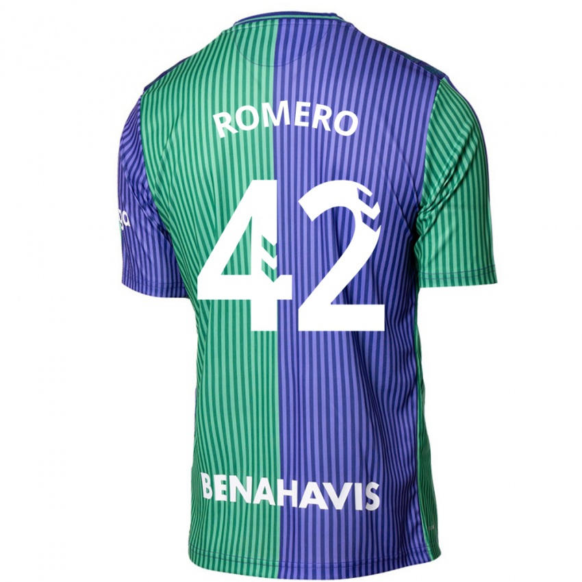 Gyermek Andrea Romero #42 Zöldes-Kék Idegenbeli Jersey 2023/24 Mez Póló Ing