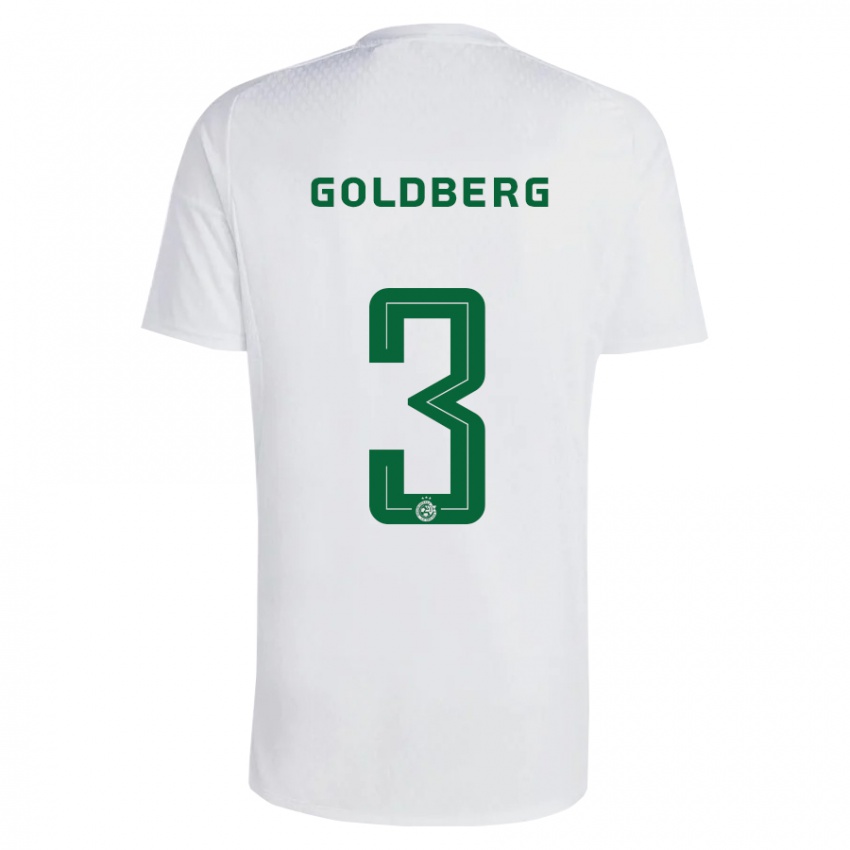 Gyermek Shon Goldberg #3 Zöldes-Kék Idegenbeli Jersey 2023/24 Mez Póló Ing