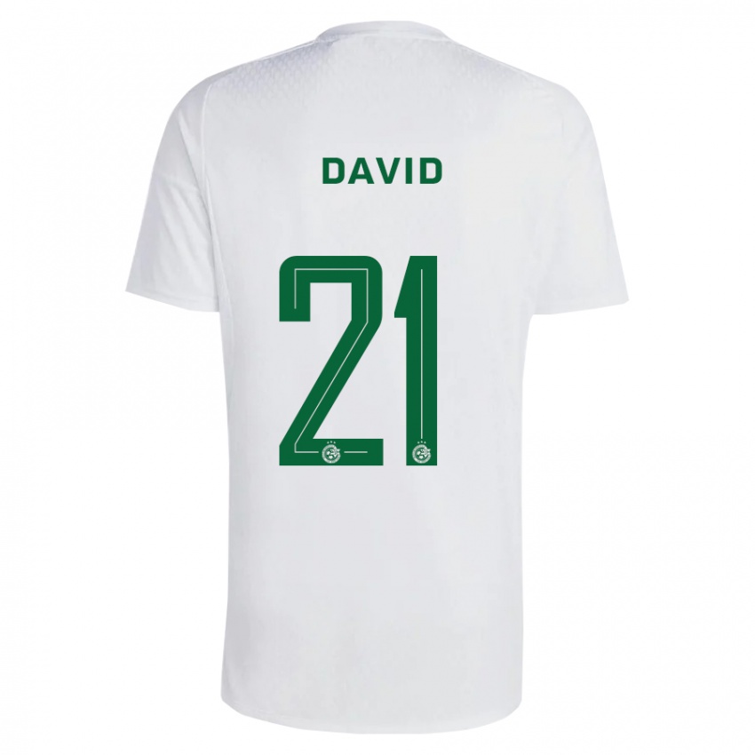 Gyermek Dean David #21 Zöldes-Kék Idegenbeli Jersey 2023/24 Mez Póló Ing