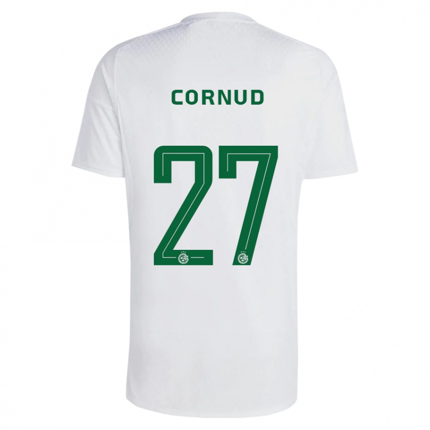 Gyermek Pierre Cornud #27 Zöldes-Kék Idegenbeli Jersey 2023/24 Mez Póló Ing