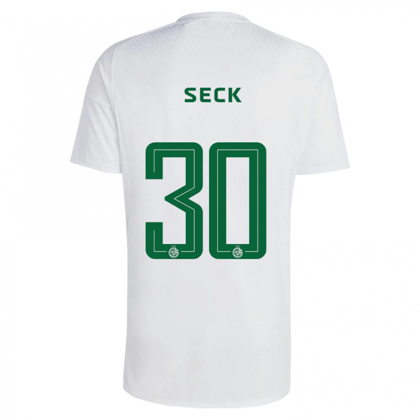 Gyermek Abdoulaye Seck #30 Zöldes-Kék Idegenbeli Jersey 2023/24 Mez Póló Ing