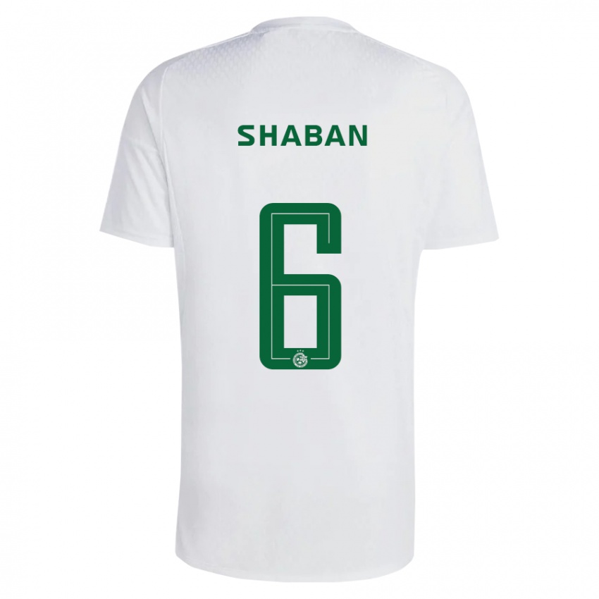 Gyermek Loay Shaban #6 Zöldes-Kék Idegenbeli Jersey 2023/24 Mez Póló Ing