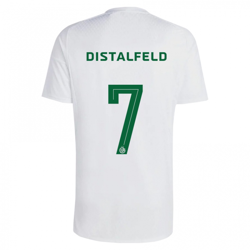 Gyermek Yanai Distalfeld #7 Zöldes-Kék Idegenbeli Jersey 2023/24 Mez Póló Ing