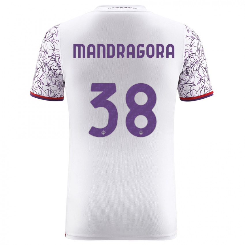 Gyermek Rolando Mandragora #38 Fehér Idegenbeli Jersey 2023/24 Mez Póló Ing