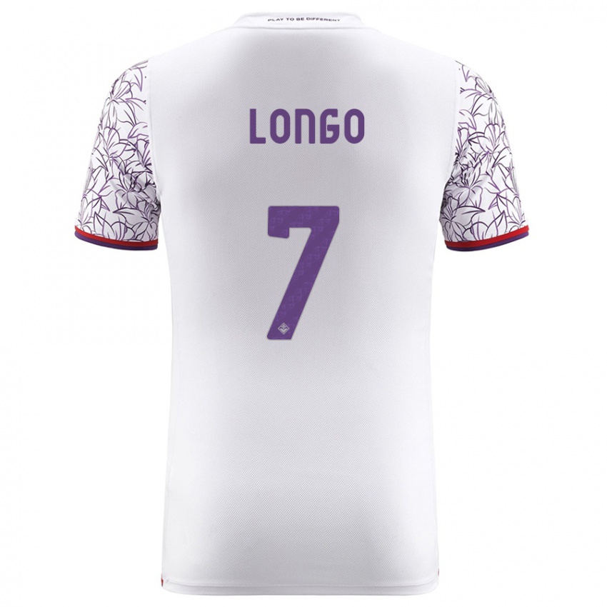 Gyermek Miriam Longo #7 Fehér Idegenbeli Jersey 2023/24 Mez Póló Ing