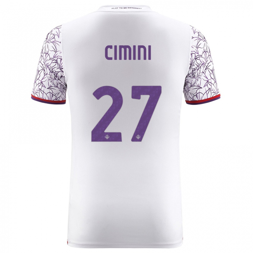 Gyermek Linda Tucceri Cimini #27 Fehér Idegenbeli Jersey 2023/24 Mez Póló Ing