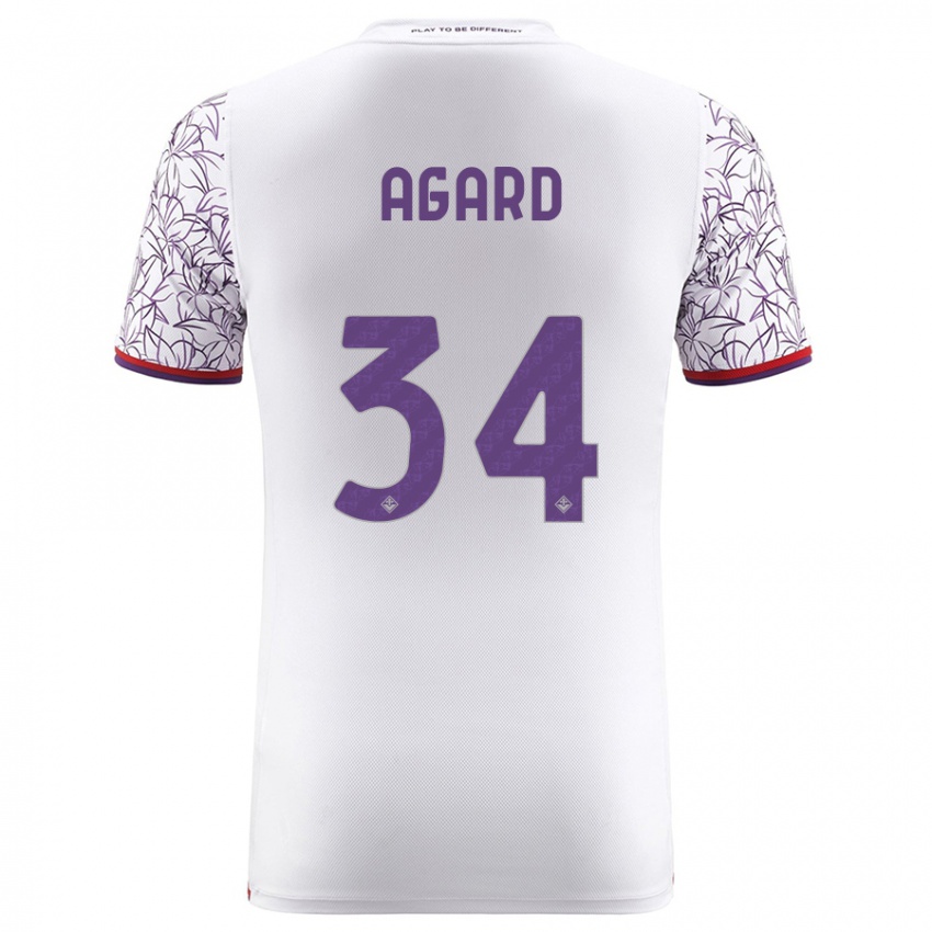 Gyermek Laura Agard #34 Fehér Idegenbeli Jersey 2023/24 Mez Póló Ing