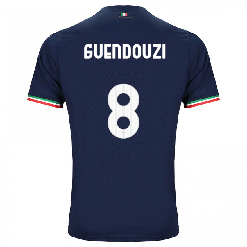 Gyermek Matteo Guendouzi #8 Haditengerészet Idegenbeli Jersey 2023/24 Mez Póló Ing