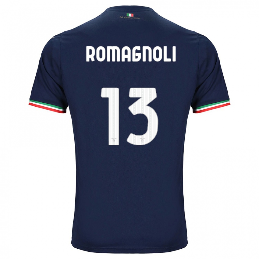 Gyermek Alessio Romagnoli #13 Haditengerészet Idegenbeli Jersey 2023/24 Mez Póló Ing