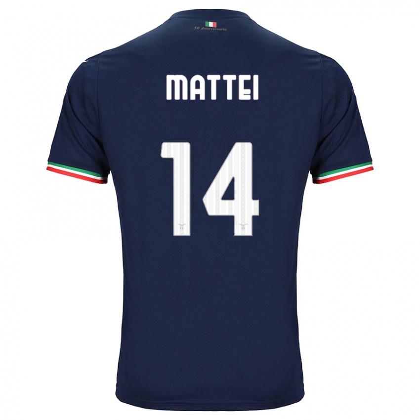 Gyermek Sarah Mattei #14 Haditengerészet Idegenbeli Jersey 2023/24 Mez Póló Ing