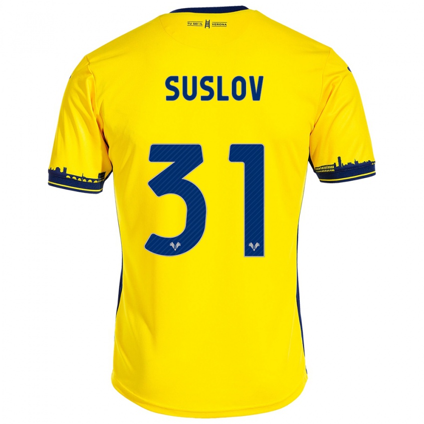 Gyermek Tomas Suslov #31 Sárga Idegenbeli Jersey 2023/24 Mez Póló Ing