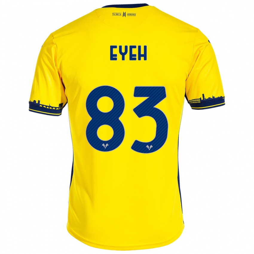 Gyermek Nicholas Eyeh #83 Sárga Idegenbeli Jersey 2023/24 Mez Póló Ing