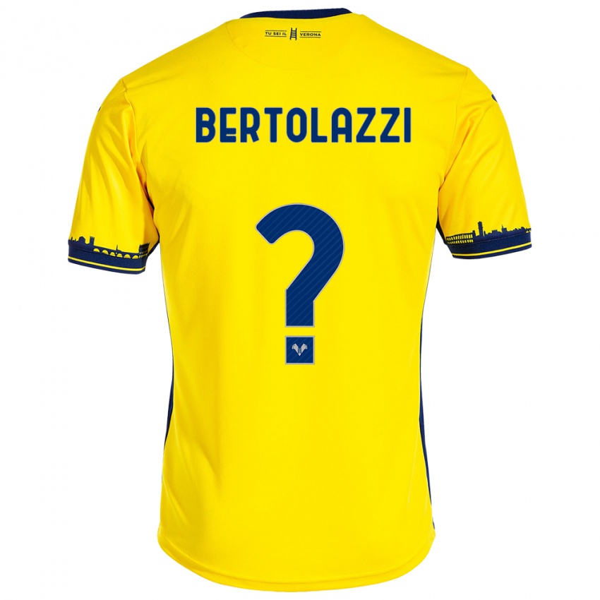 Gyermek Giovanni Bertolazzi #0 Sárga Idegenbeli Jersey 2023/24 Mez Póló Ing