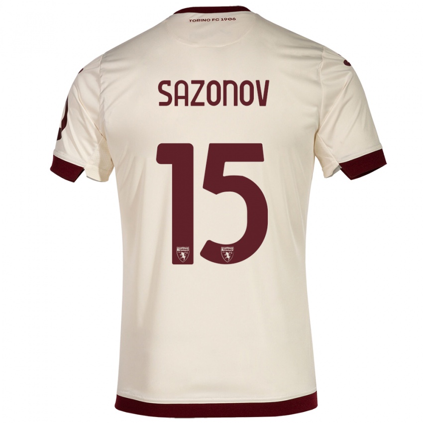 Gyermek Saba Sazonov #15 Pezsgő Idegenbeli Jersey 2023/24 Mez Póló Ing