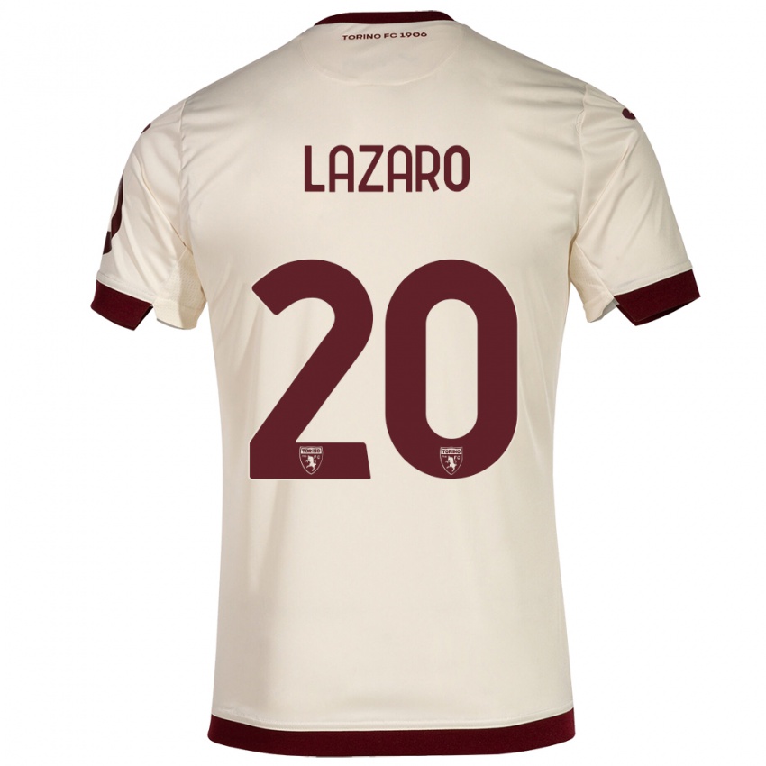 Gyermek Valentino Lazaro #20 Pezsgő Idegenbeli Jersey 2023/24 Mez Póló Ing