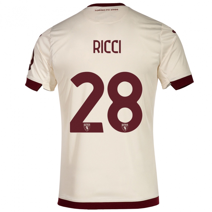 Gyermek Samuele Ricci #28 Pezsgő Idegenbeli Jersey 2023/24 Mez Póló Ing