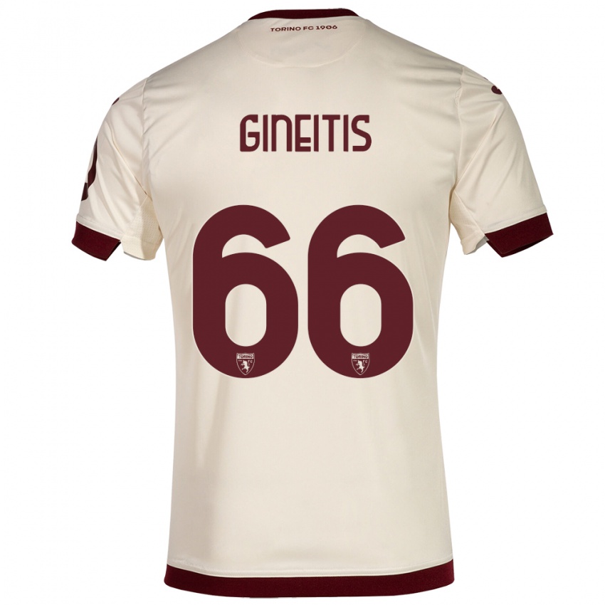 Gyermek Gvidas Gineitis #66 Pezsgő Idegenbeli Jersey 2023/24 Mez Póló Ing