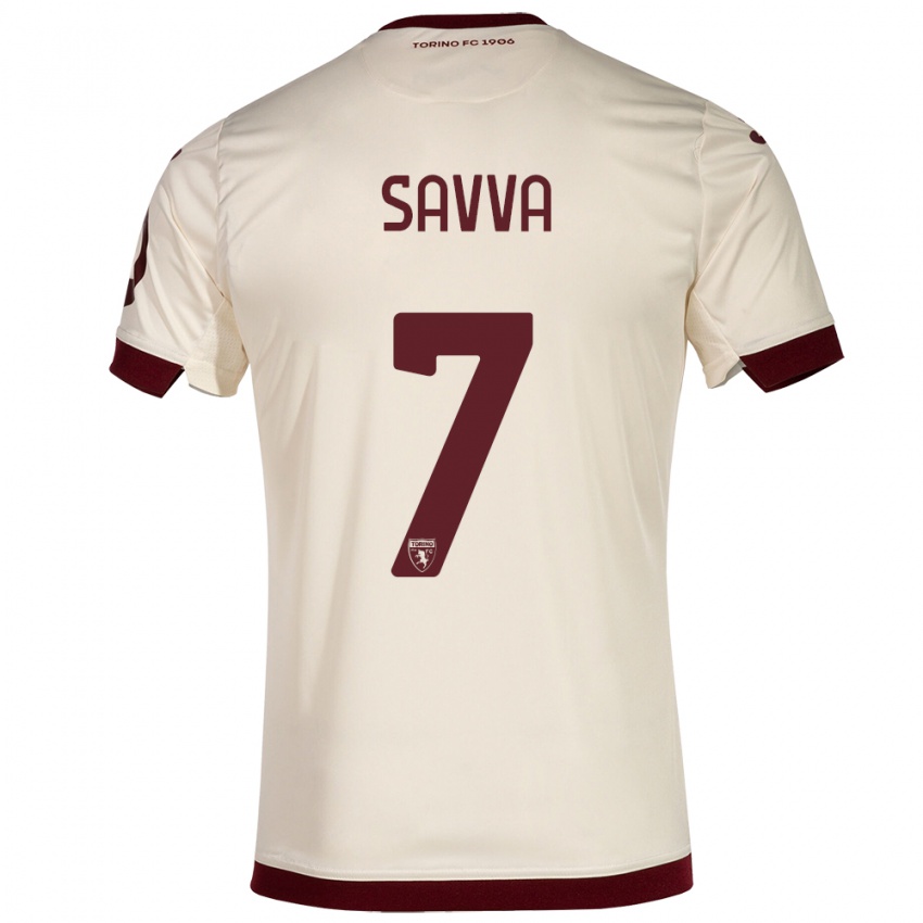 Gyermek Zanos Savva #7 Pezsgő Idegenbeli Jersey 2023/24 Mez Póló Ing